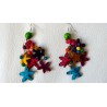 Boucles d'oreilles étoiles en écorce d'orange et ivoire végétal