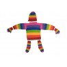 Ensemble bébé arc-en-ciel (pull,bonnet,gants et chaussettes)